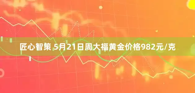 匠心智策 5月21日周大福黄金价格982元/克