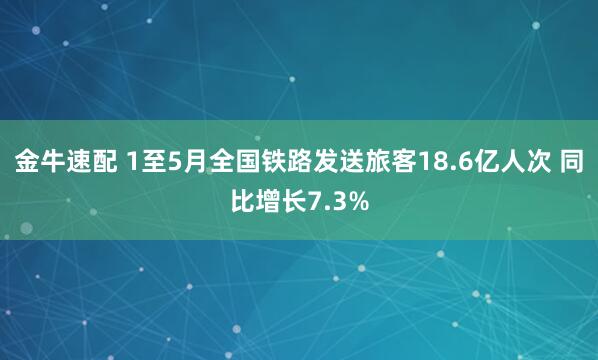金牛速配 1至5月全国铁路发送旅客18.6亿人次 同比增长7.3%