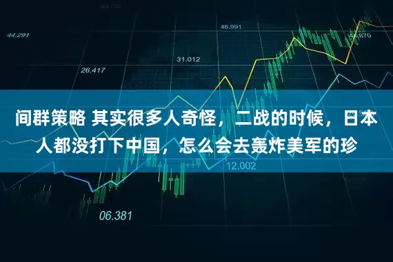 间群策略 其实很多人奇怪，二战的时候，日本人都没打下中国，怎么会去轰炸美军的珍
